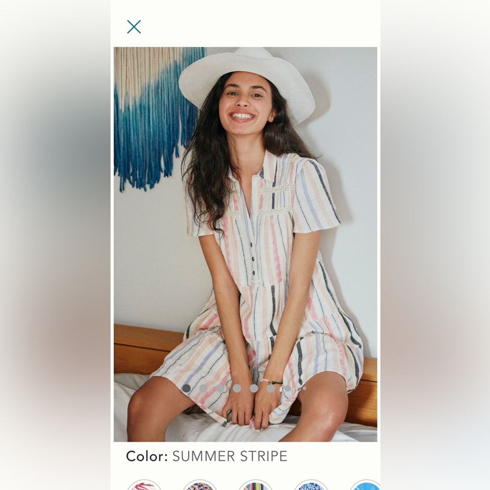 Anthropologie Georgina Tiered Dress in multi stripe